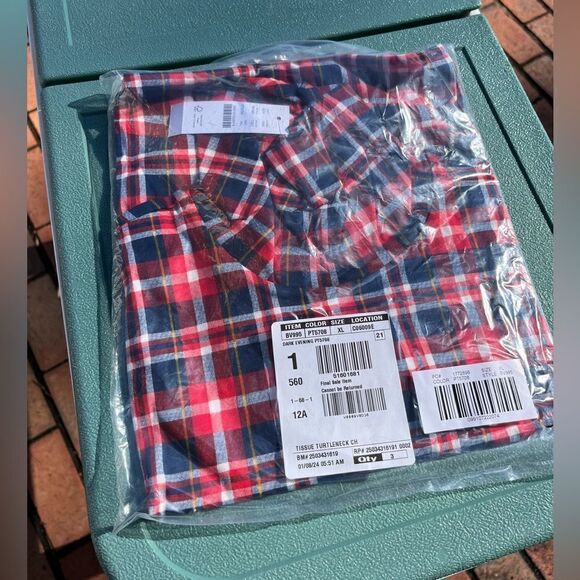 J Crew Plaid Turtleneck NWT - Picture 4 of 4